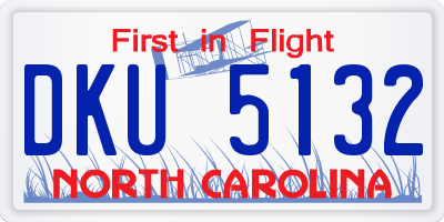 NC license plate DKU5132