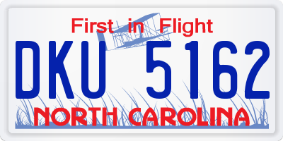 NC license plate DKU5162