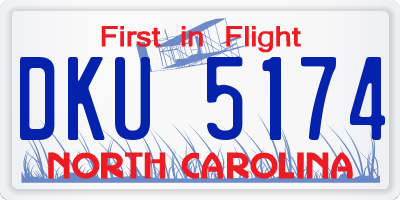 NC license plate DKU5174