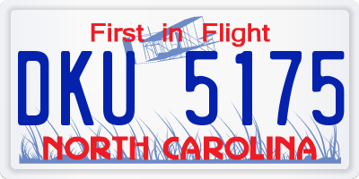 NC license plate DKU5175