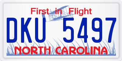 NC license plate DKU5497