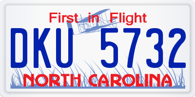 NC license plate DKU5732