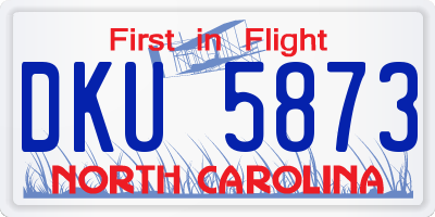 NC license plate DKU5873