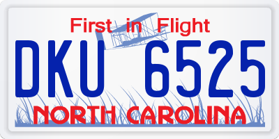 NC license plate DKU6525
