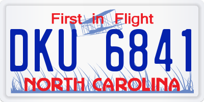 NC license plate DKU6841