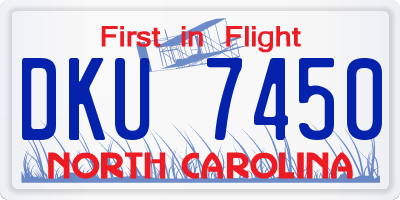NC license plate DKU7450