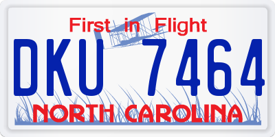 NC license plate DKU7464
