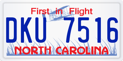 NC license plate DKU7516