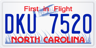 NC license plate DKU7520