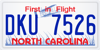NC license plate DKU7526
