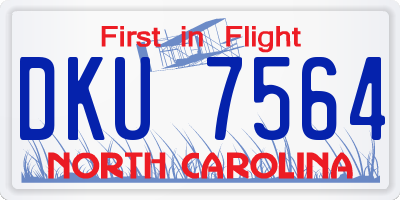 NC license plate DKU7564