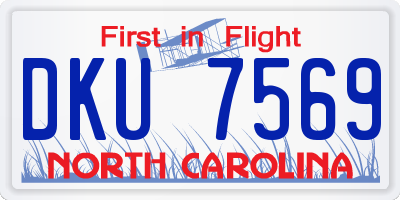 NC license plate DKU7569