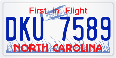 NC license plate DKU7589