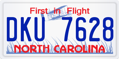 NC license plate DKU7628