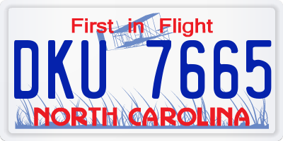 NC license plate DKU7665