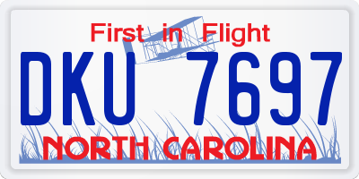 NC license plate DKU7697