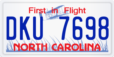 NC license plate DKU7698