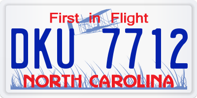NC license plate DKU7712