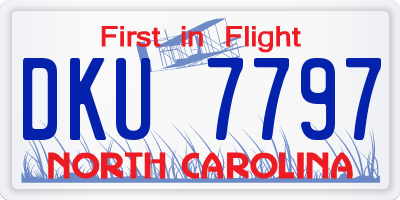NC license plate DKU7797