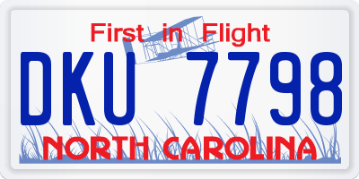 NC license plate DKU7798