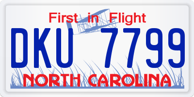 NC license plate DKU7799