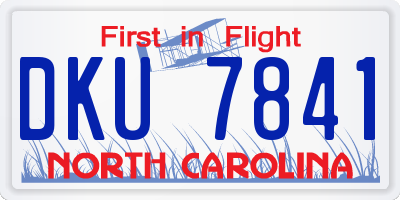 NC license plate DKU7841