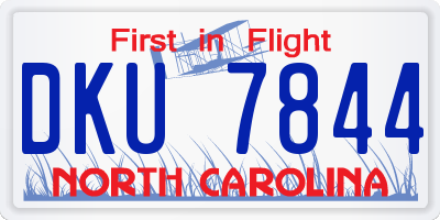 NC license plate DKU7844