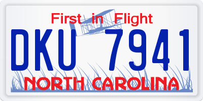 NC license plate DKU7941