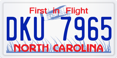 NC license plate DKU7965