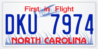NC license plate DKU7974