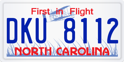 NC license plate DKU8112