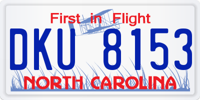 NC license plate DKU8153