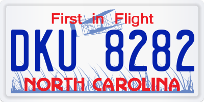NC license plate DKU8282