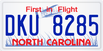 NC license plate DKU8285
