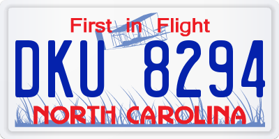 NC license plate DKU8294