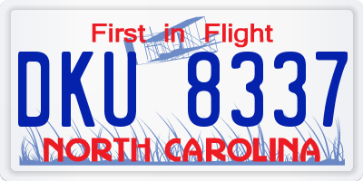 NC license plate DKU8337