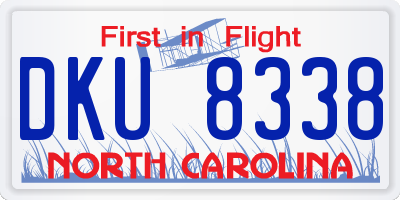 NC license plate DKU8338