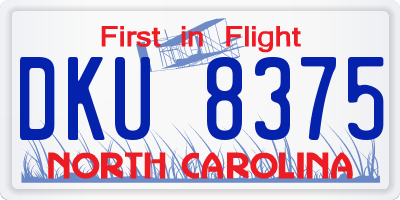 NC license plate DKU8375