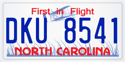 NC license plate DKU8541