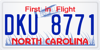 NC license plate DKU8771