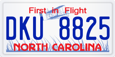 NC license plate DKU8825