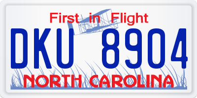 NC license plate DKU8904