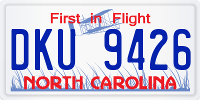 NC license plate DKU9426