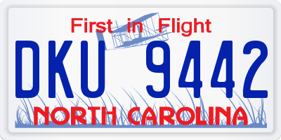 NC license plate DKU9442
