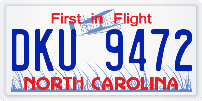 NC license plate DKU9472