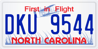 NC license plate DKU9544
