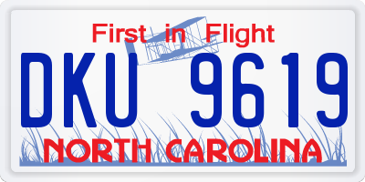 NC license plate DKU9619