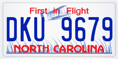 NC license plate DKU9679