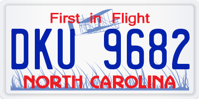 NC license plate DKU9682