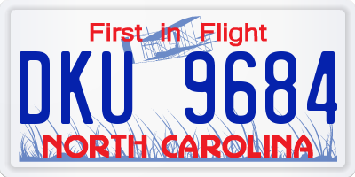 NC license plate DKU9684